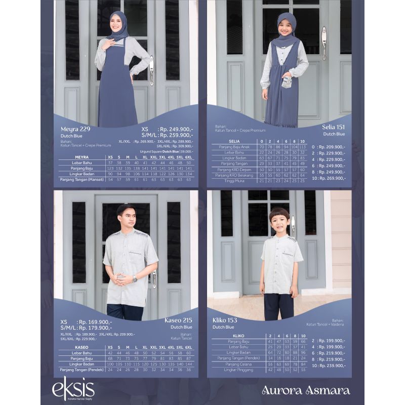 Sarimbit Keluarga Seply Exsis Aurora Asmara Maysa 229 Original Terbaru 2024