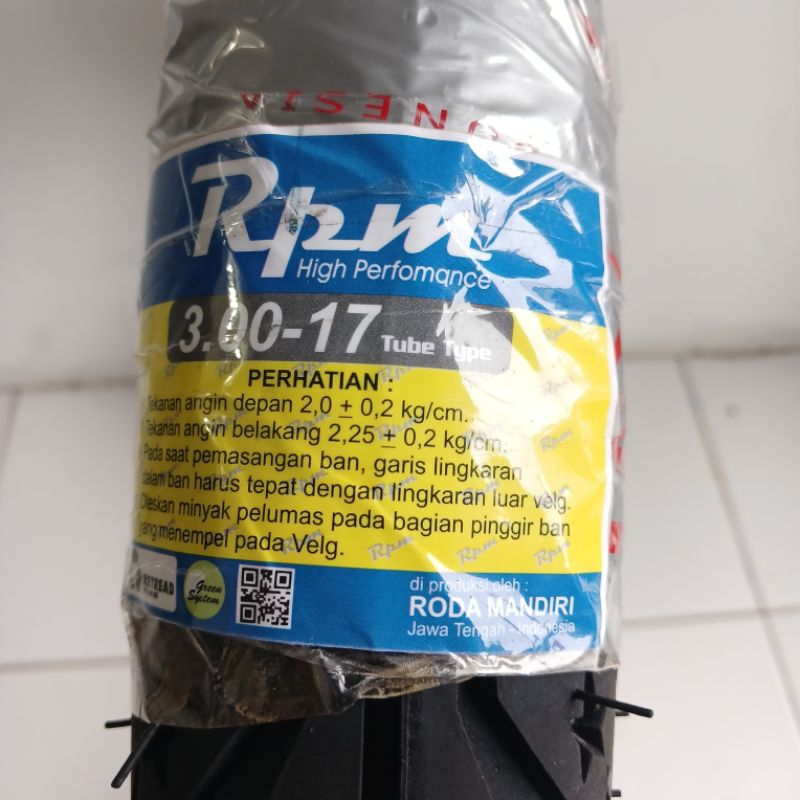 ban luar RPM 3.00-17 tubetype non tubles