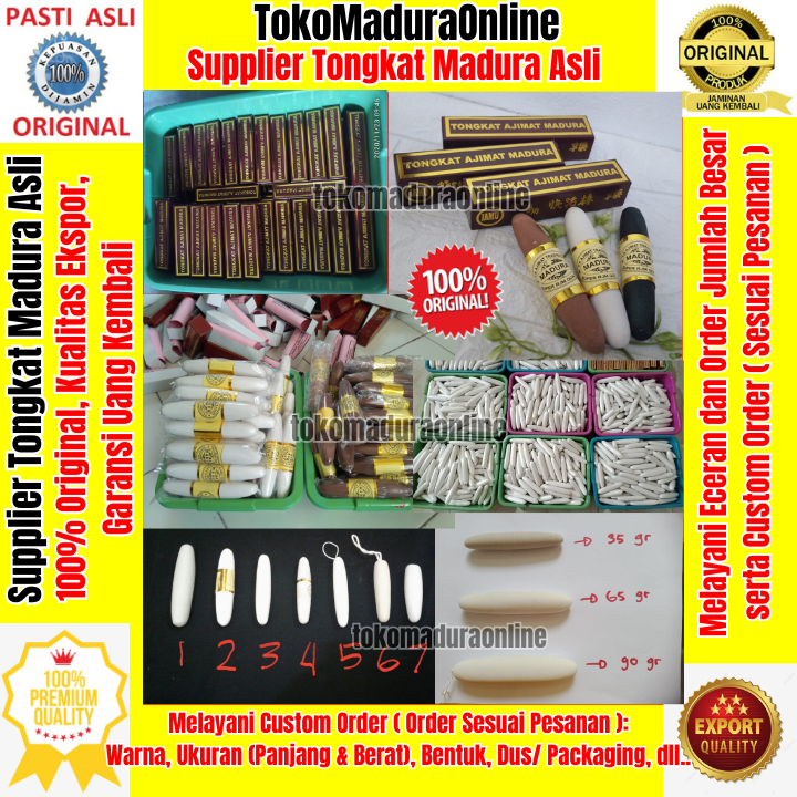 Tongkat Madura Asli, (TAM), Kualitas Ekspor, Dijamin 100% Original, Bergaransi.