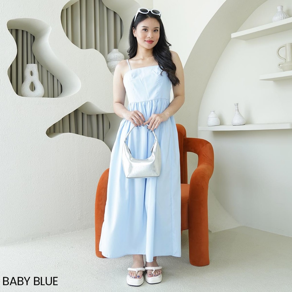 [SunSE by Luwes] Long Dress Gisell | long dress |polos tanpa lengan