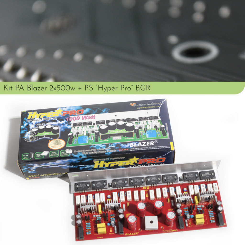 Kit Rakitan Power Blazer 1000 watt 2 x 500 PS Hyper Pro stereo BGR