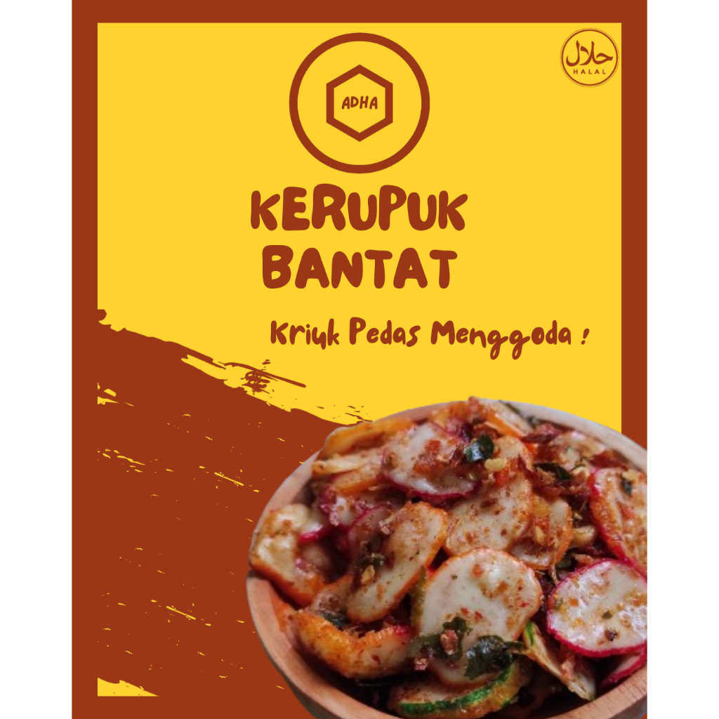 

KERUPUK BANTAT PEDAS DAN ASIN 250gr By ADHA SNACK