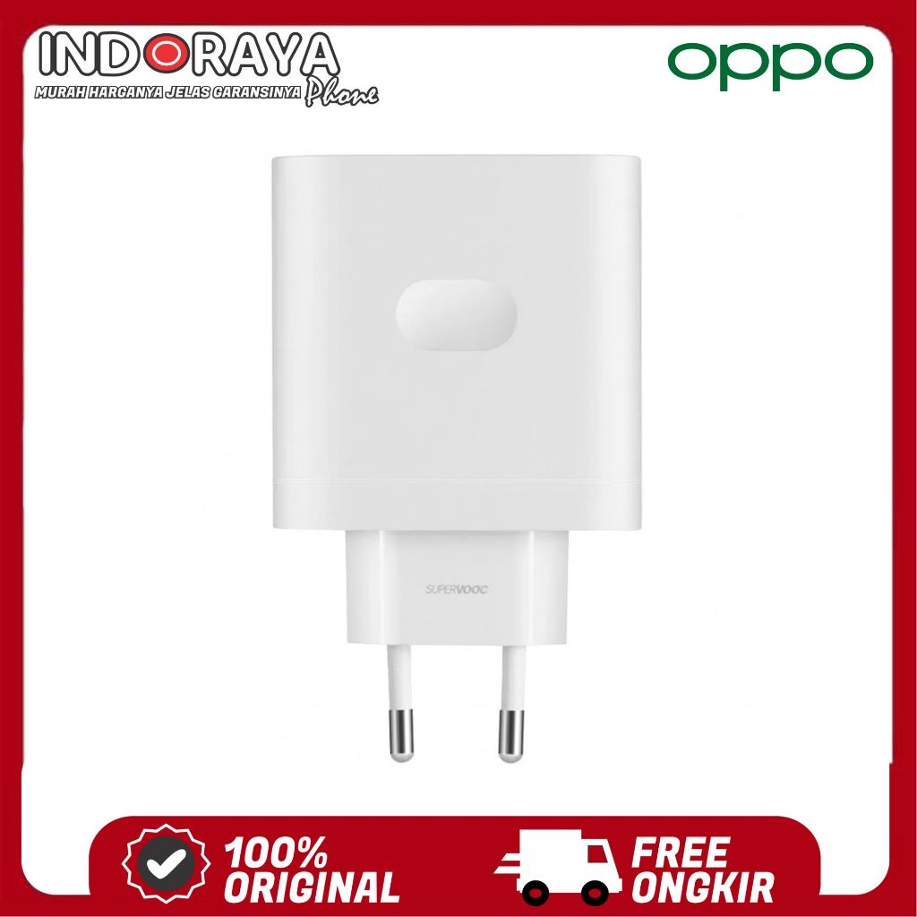 Charger Oppo 33W Super VOOC Fast Charging A17 33 Watt Travel Charge | Original