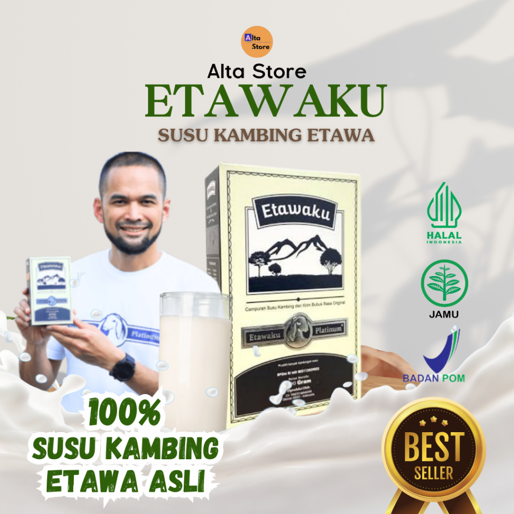 

Etawaku Platinum Susu Kambing Etawa Untuk Sesak Nafas, Kesehatan Tulang dan Sendi, 200gr, Halal dan BPOM-BALI