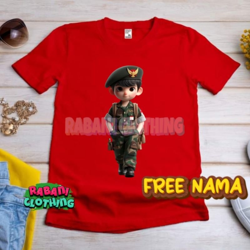 baju anak laki laki tentara kecil kaos anak