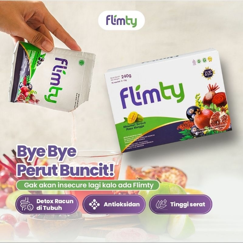 

Flimty | Fiber Drink | Ori 100% (Isi 16 Sachet)