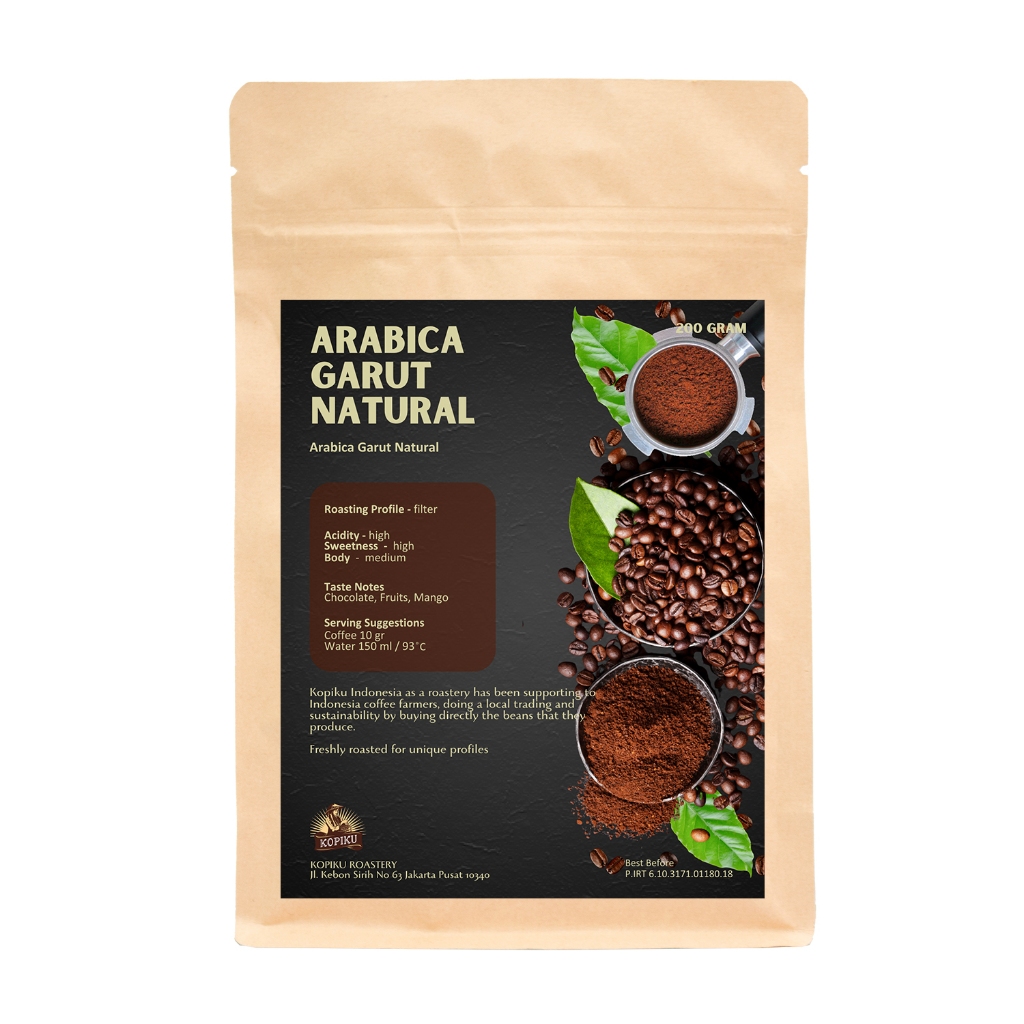 

Biji Kopi Bubuk Arabika Garut Natural / Arabica Robusta 200 gram