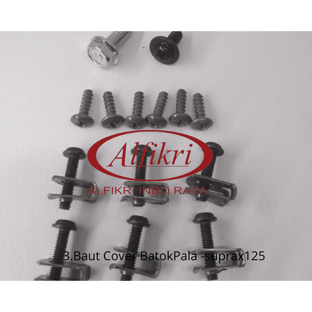 (2-3) Batok Pala Supra X 125 / Baut  Cover Batok Pala Honda Supra X 125 Batman 1 Set