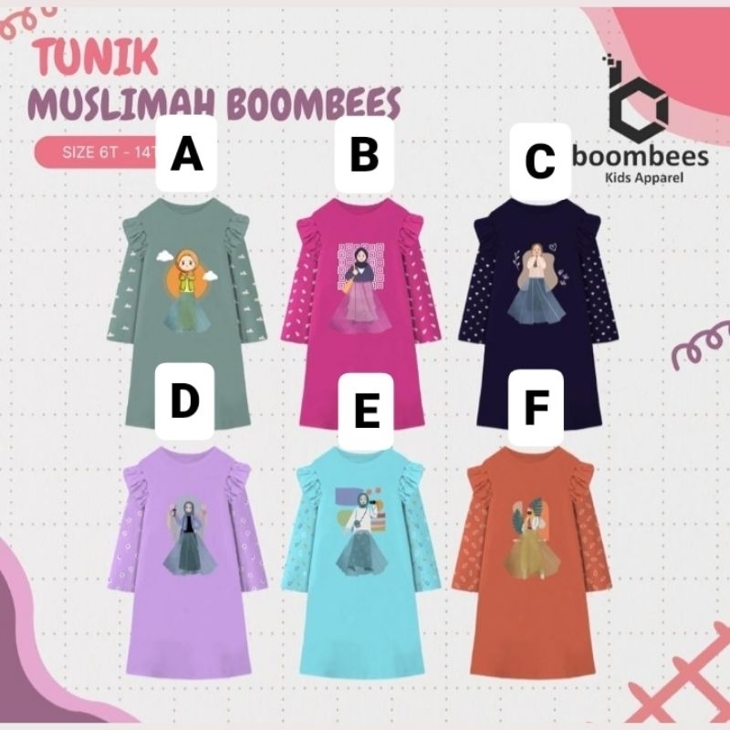 Tunik Muslim Anak 6-14 Tahun/ Baju Muslim Anak/ Atasan Muslim Anak/ Baju Tunik Anak/Tunik Muslimah B