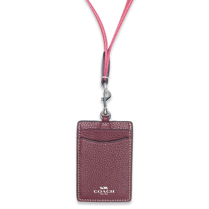 

Leather ID Lanyard Wine Multi