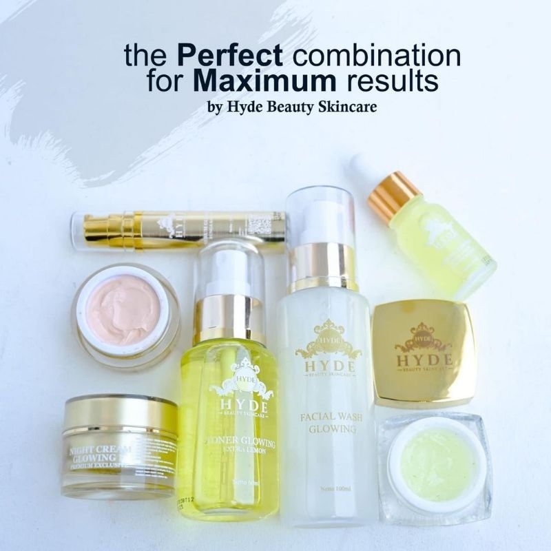 HYDE BEAUTY SKINCARE Paket Glowing - Untuk Semua Jenis Kulit (Kulit Belang, Flek, Noda Hitam, Jerawa