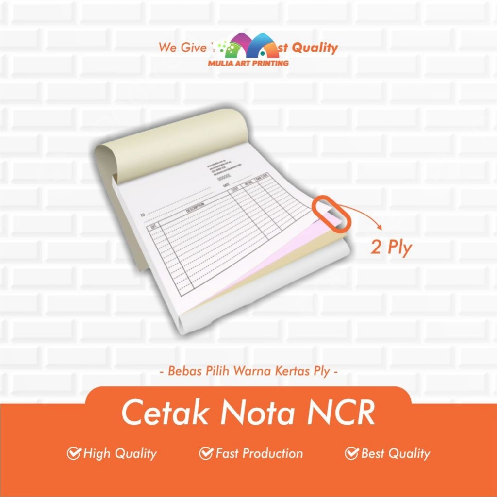 

CETAK NOTA 2 PLY NCR , NOTA TOKO/NOTA KONTAN/NOTA PENJUALAN/NOTA LAUNDRY/NOTA CUSTOME TERMURAH