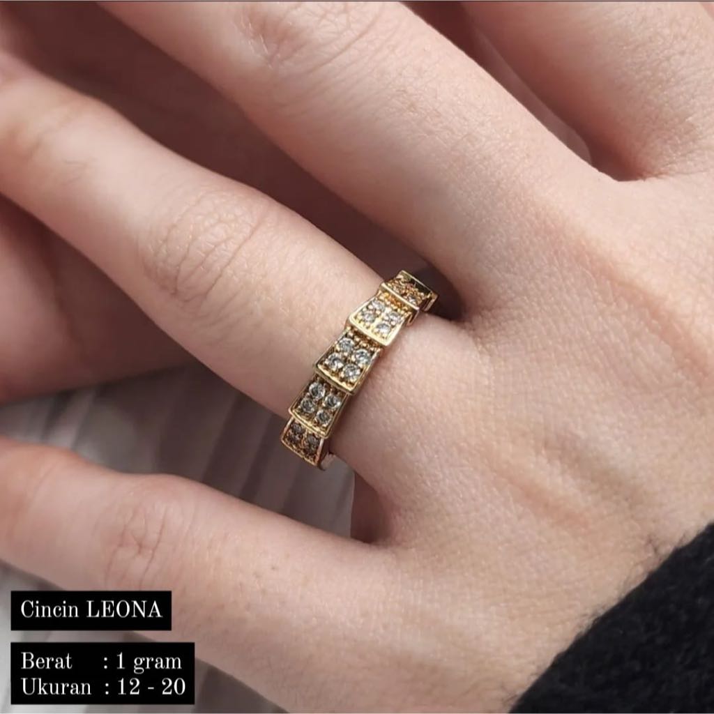 Cincin Leona Cincin Dewasa Emas Muda 1 Gram
