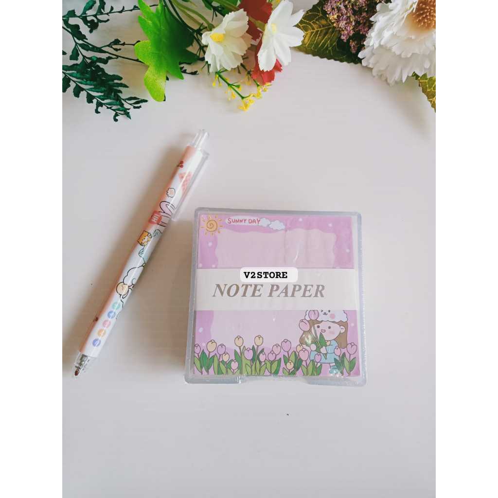 

V2_Note Paper Box A1 A2 A3 BQ 200/Sticky Notes Girl Heart Cute Memo note Korean Style