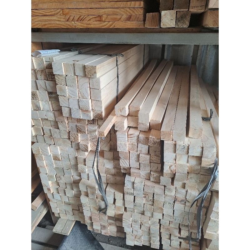 Kayu kaso jati belanda 100x4x4 cm amplas halus