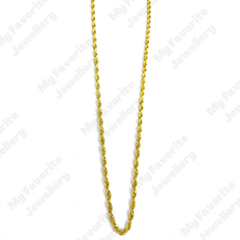 Kalung Polos Tali Korea 4graman Emas Asli Kadar ( 700 dan 875 )