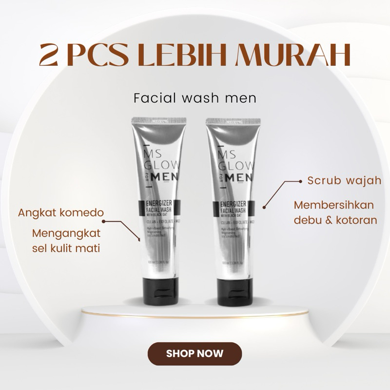 Facial Wash Sabun Cuci Muka Pria MS GLOW MEN