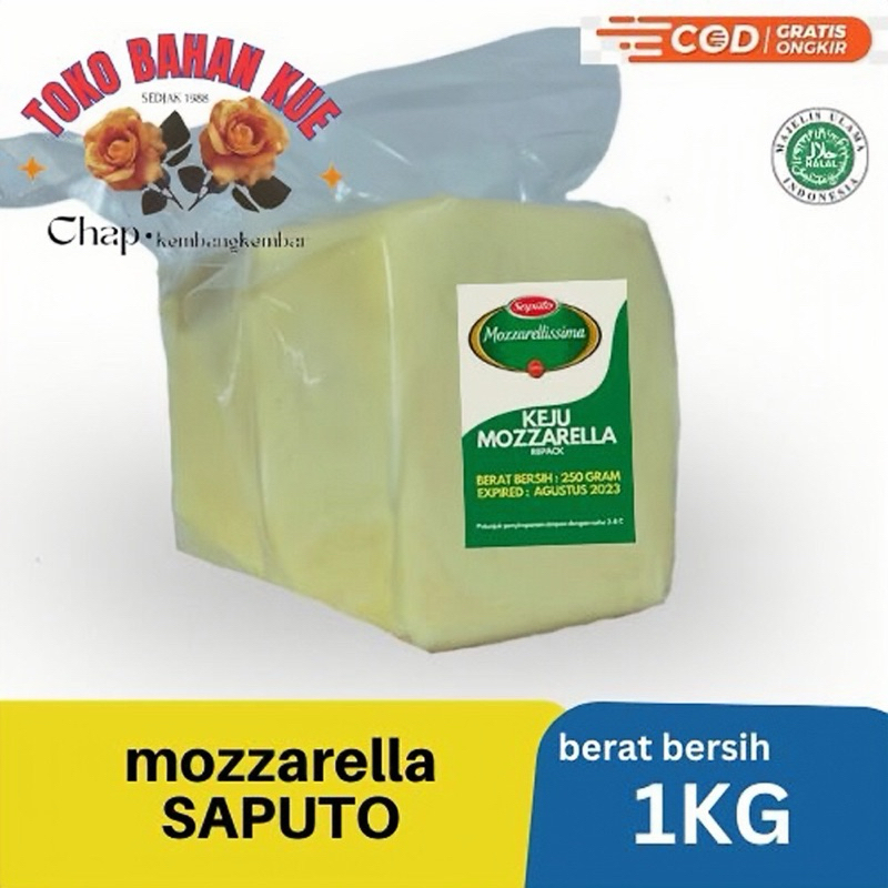 

Keju Mozzarella Saputo kemasan 1KG keju mozzarella Lumer Mozzarella Cheese