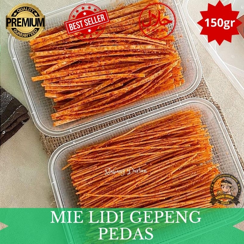 

MIE LIDI GEPENG PEDAS ASIN 150GR GURIH HALAL MENGGUNAKAN BAHAN2 PILIHAN BERKUALITAS