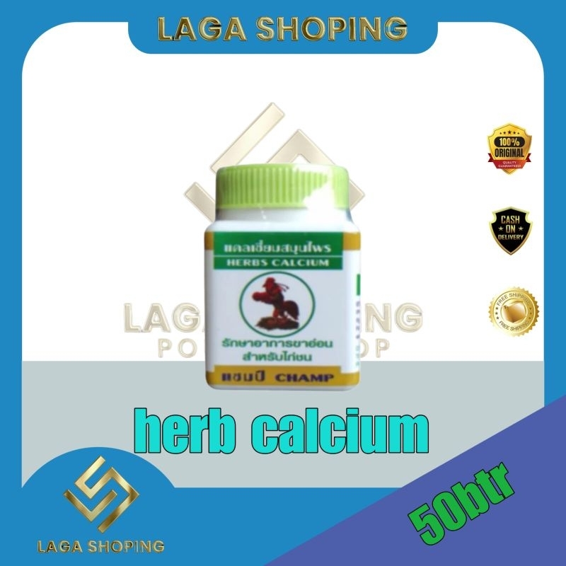 herb calcium 50btir vitamin tulang sendi ayam tarung obat merpati lumpuh sayap lemas kalek kalak aya