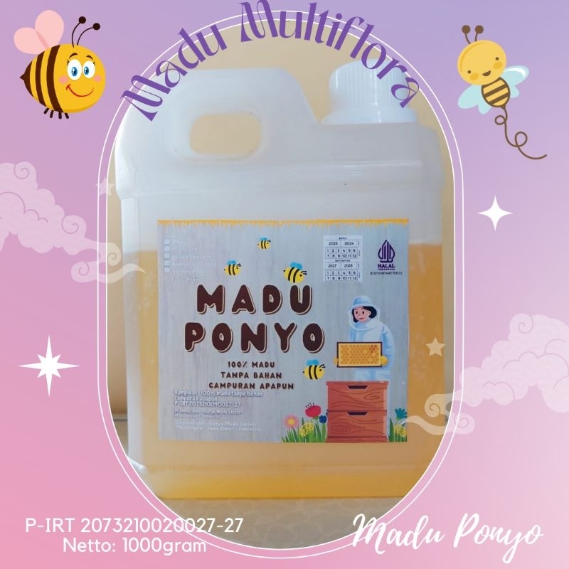 

Madu multiflora premium isi 1kg by madu ponyo honey