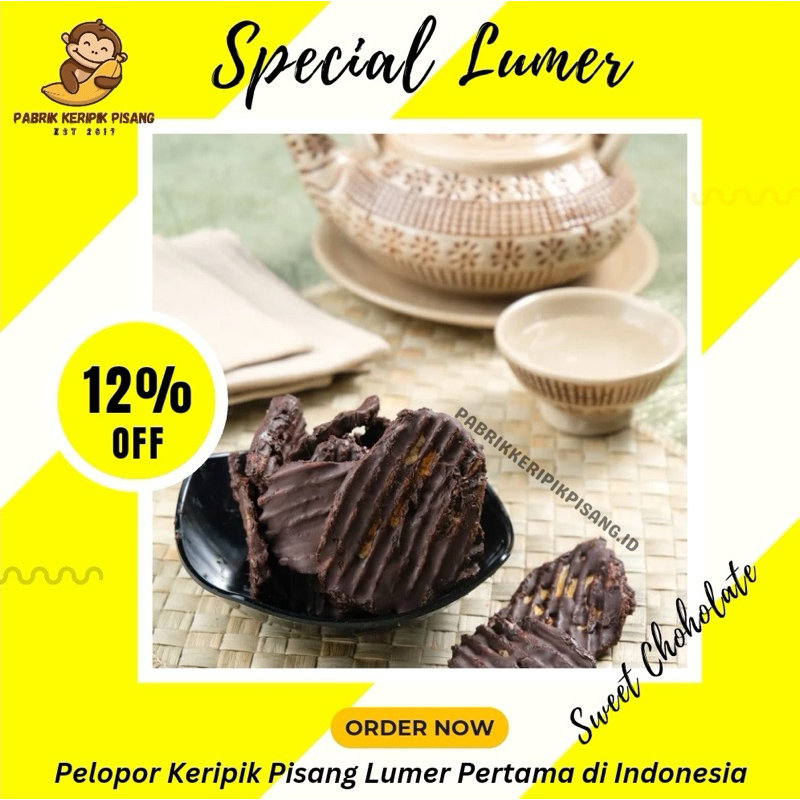 

Keripik Pisang Lumer Rasa Coklat Aneka Rasa / Keripik Pisang Kepok Lumer Topless Rasa Chocolate / Enak Gurih Renyah Manis