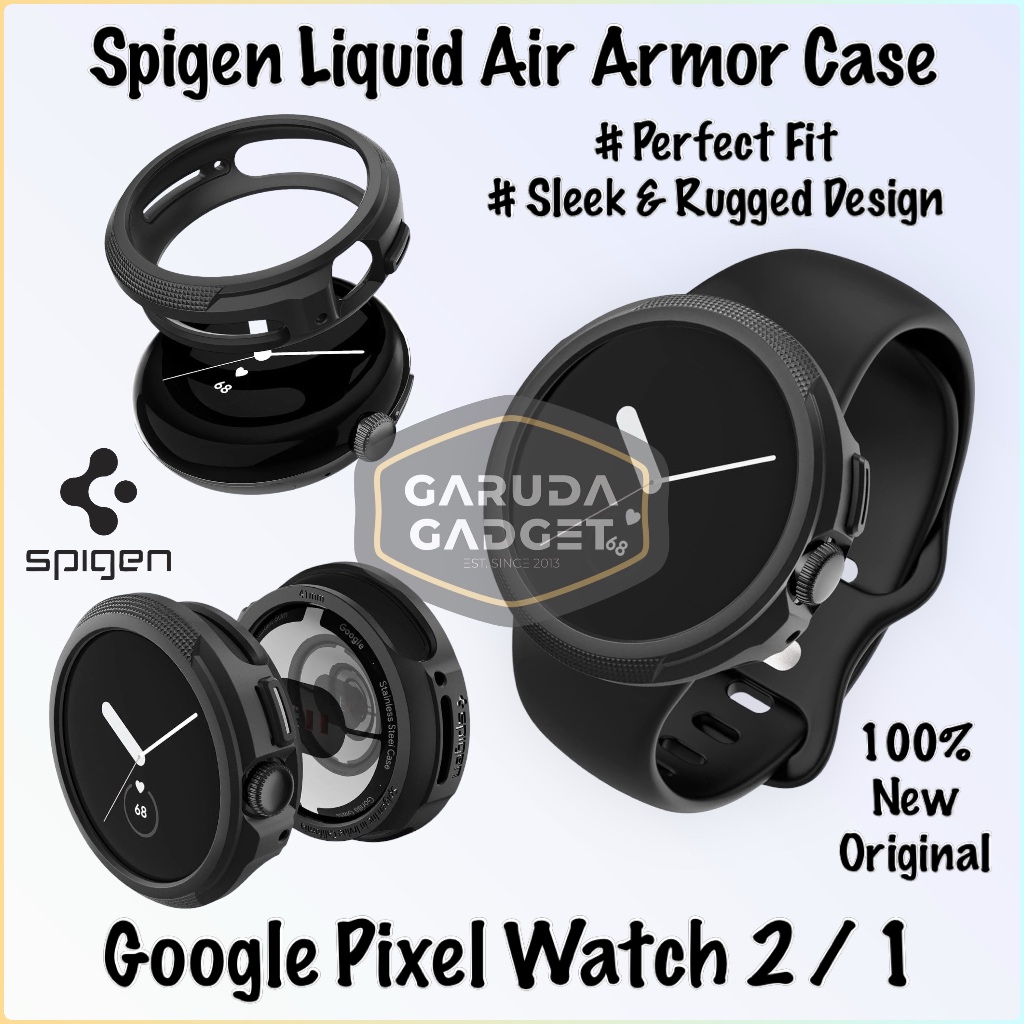 Case Google Pixel Watch 3 / 2 / 1 41mm 2024 2023 2022 Spigen Liquid Air Rugged Casing Cover Soft Sli