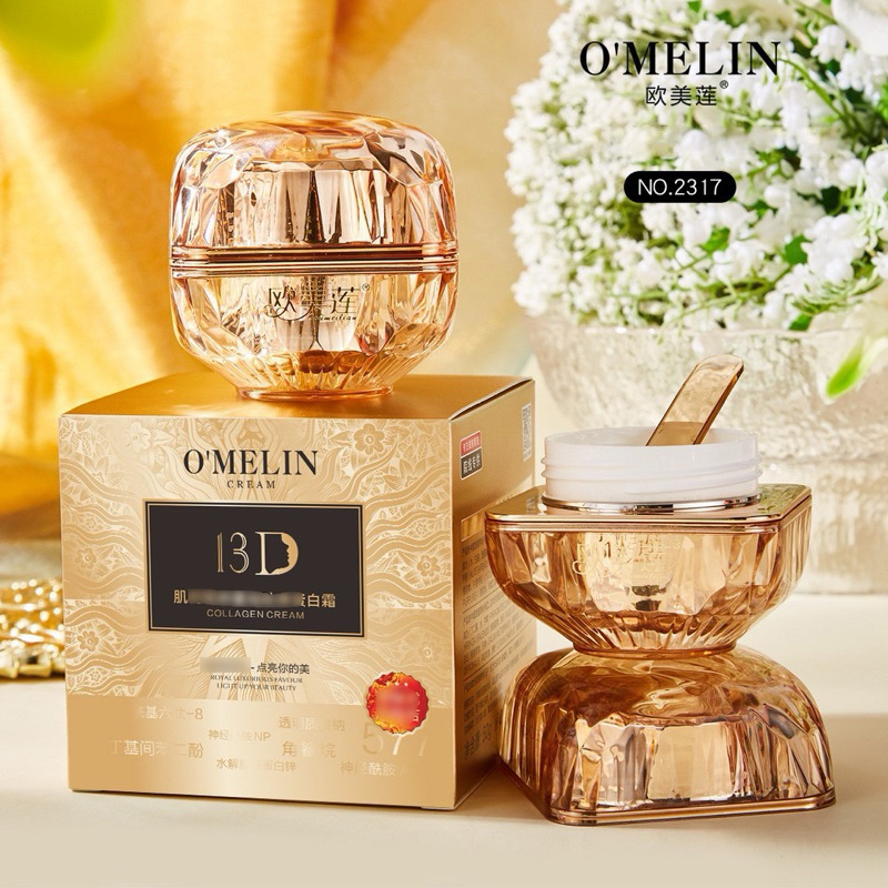 OMELIN 50gr COLLAGEN CREAM LOTUS ANTI AGING MENCERAHKAN WAJAH ORIGINAL