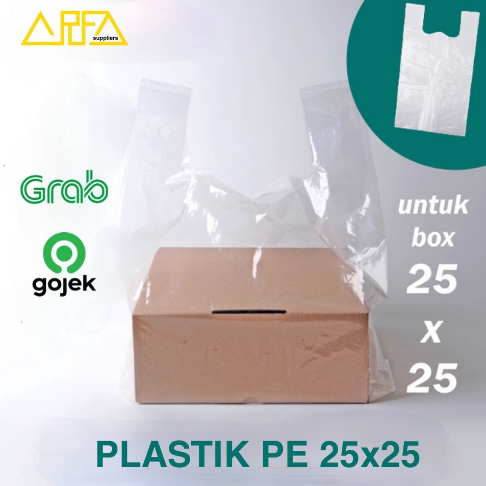 Kirim Langsung  Plastik Kresek PE Bening untuk box 25x25