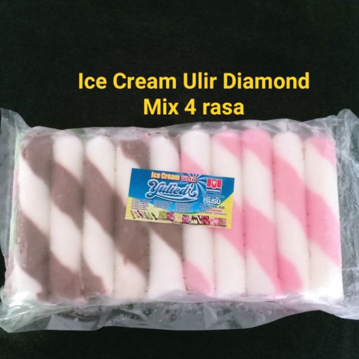 

HFLZ5367 D2289 ice cream ulir diamond isi 2 es krim mix 4 rasa