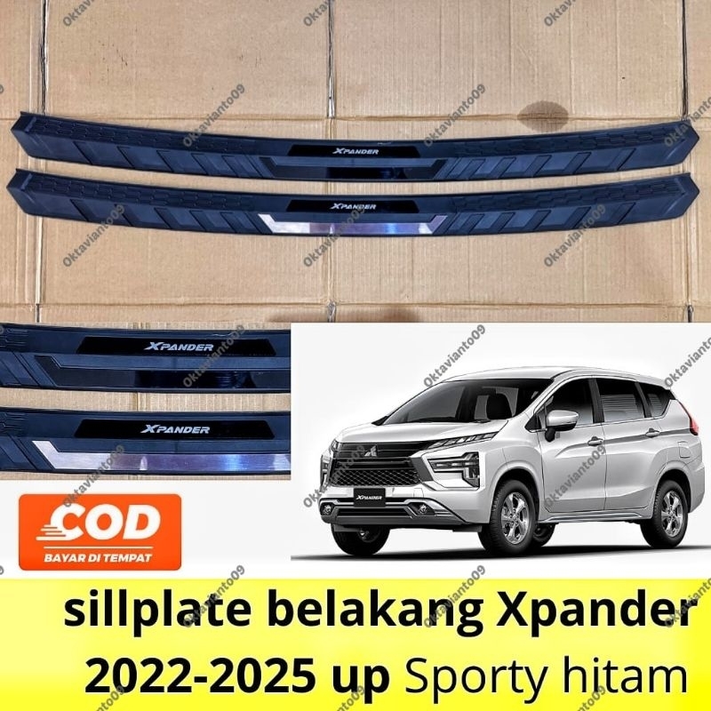 sillplate belakang xpander 2022 2024 2025 sporty hitam list chrome
