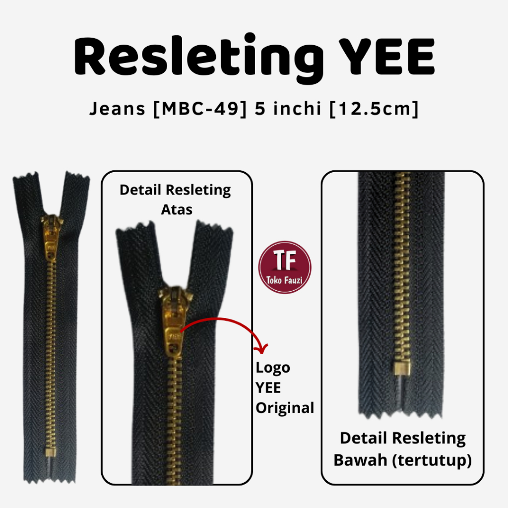 Resleting JEANS MERK "YEE" Harga Satuan