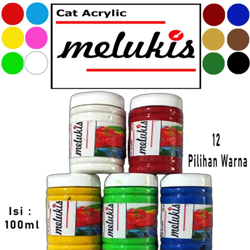 

Cat Melukis Acrylic Cat Akrilik 100 ml 12 Pilihan Warna