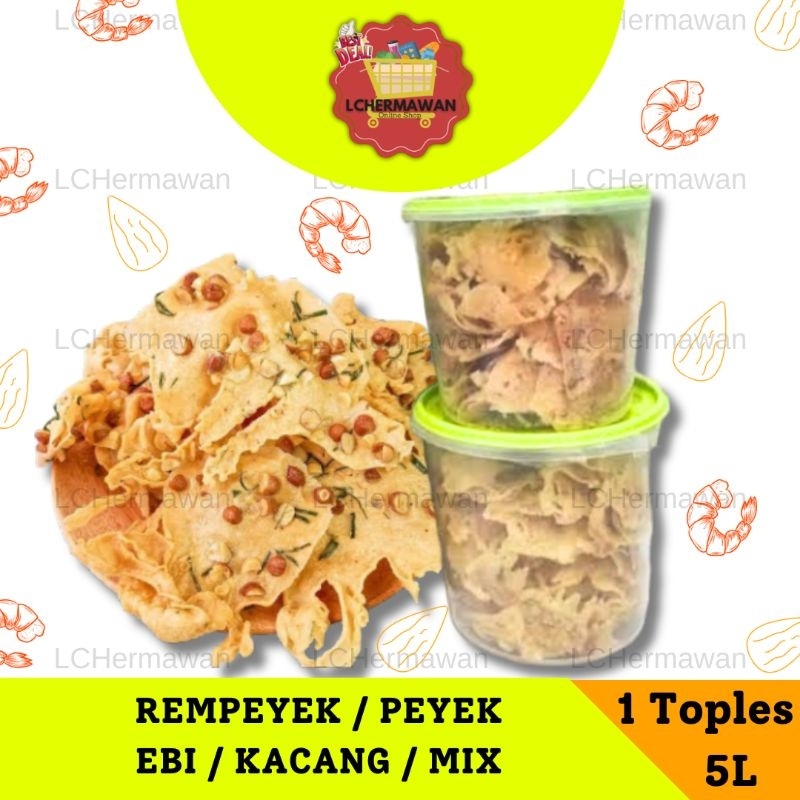 

Rempeyek/Peyek Ebi/Kacang/Mix