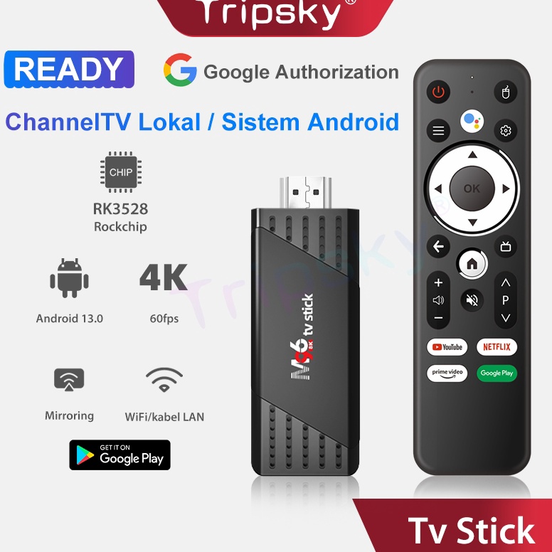 Best Tripsky android tv stick Ram 24GB btelevisi digital lokal Android 13 Smart Tv Mini android tv b