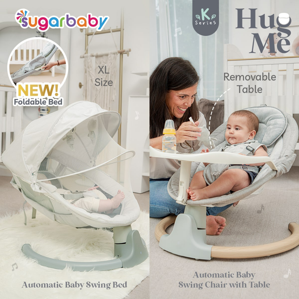 Sugar baby HUG ME Automatic Baby Swing BED & Sugar Baby Hug Me K-SERIES Automatic Baby Swing BED
