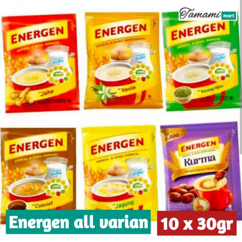 

Energen minuman sereal 1 renceng isi 10 sachet all variant