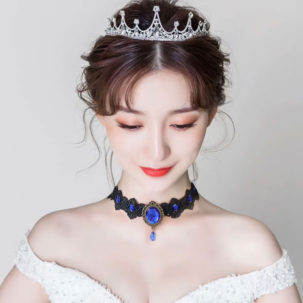 Kalung Choker Renda Elegan Gaya Eropa Coker Necklace Wedding Jewelry