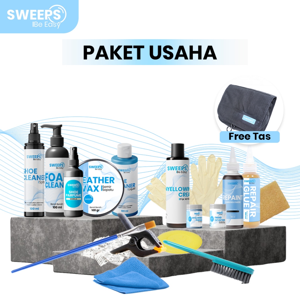 Sweeps * Paket Laundry Sepatu I Shoe Laundry Package I Paket Lengkap Pembersih Sepatu I Paket Usaha 