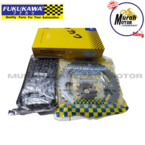 GEAR GIR SET GEAR PAKET KOMPLIT MEGAPRO PRONEOTECH + PLATE 428H-112L FUKUKAWA
