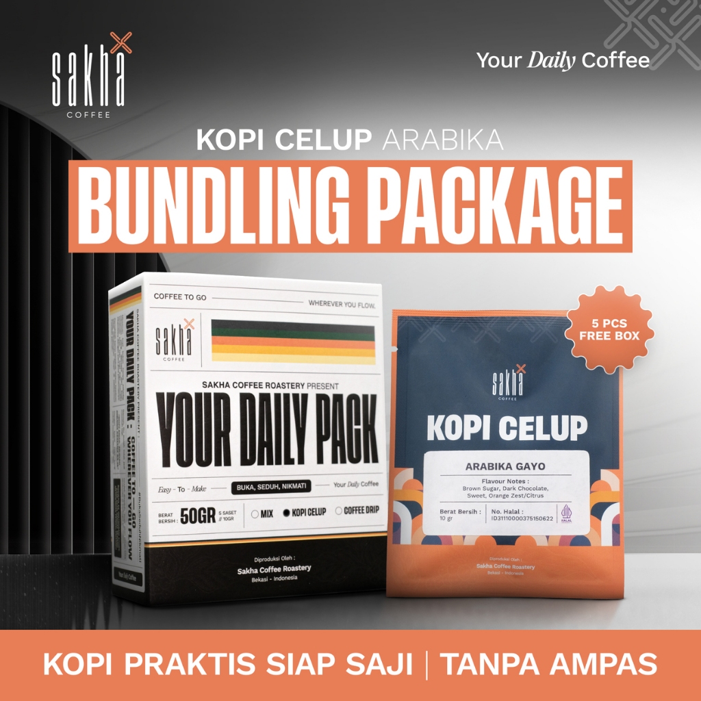 

Kopi Sachet Celup Arabika Arabica Coffe Saset Asli Murni Tanpa Ampas