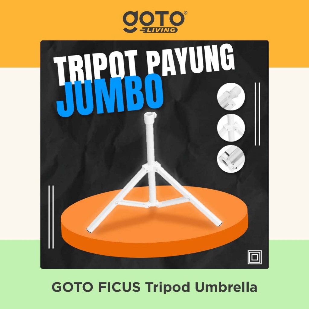 Goto Ficus Tripod Umbrella Kaki Payung Tenda Jualan Pantai Cafe