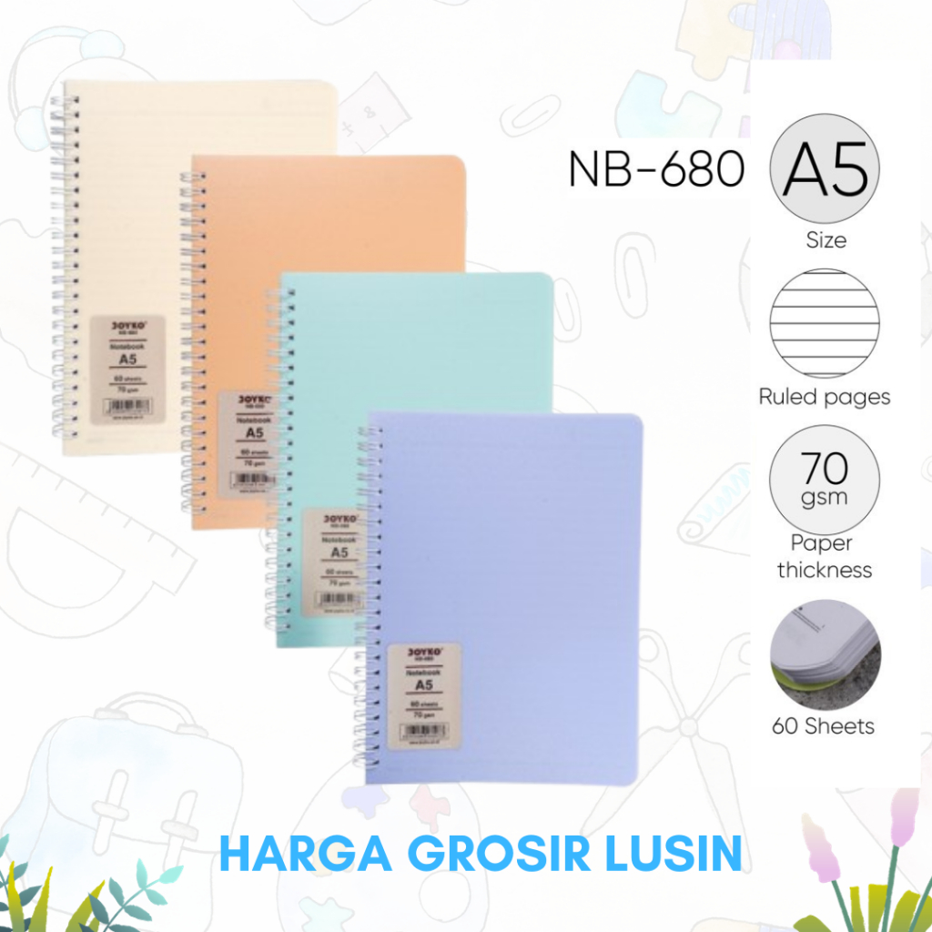 

NOTEBOOK NB-680 LUSIN ( 12 PCS) JOYKO