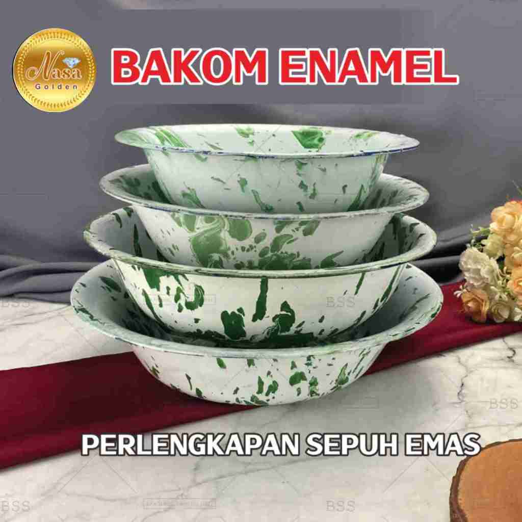 Baskom Burik Enamel Burik Alat Sepuh Perhiasan Emas Perak Berbagai Ukuran