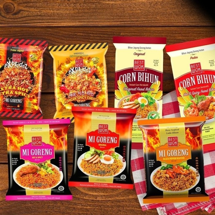 

Bestwok Noodles Mie Goreng Instan Explodez / Best Wok Corn Bihun Jagung Bihun Goreng Instan