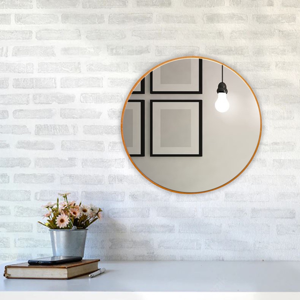 Cermin Minimalis Gantung Dinding Kaca Bulat Diameter 20cm Aestethic - LC104S