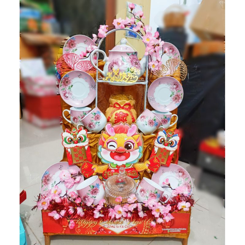 

hampers Imlek Medan parcel Imlek tea set teko cangkir keramik