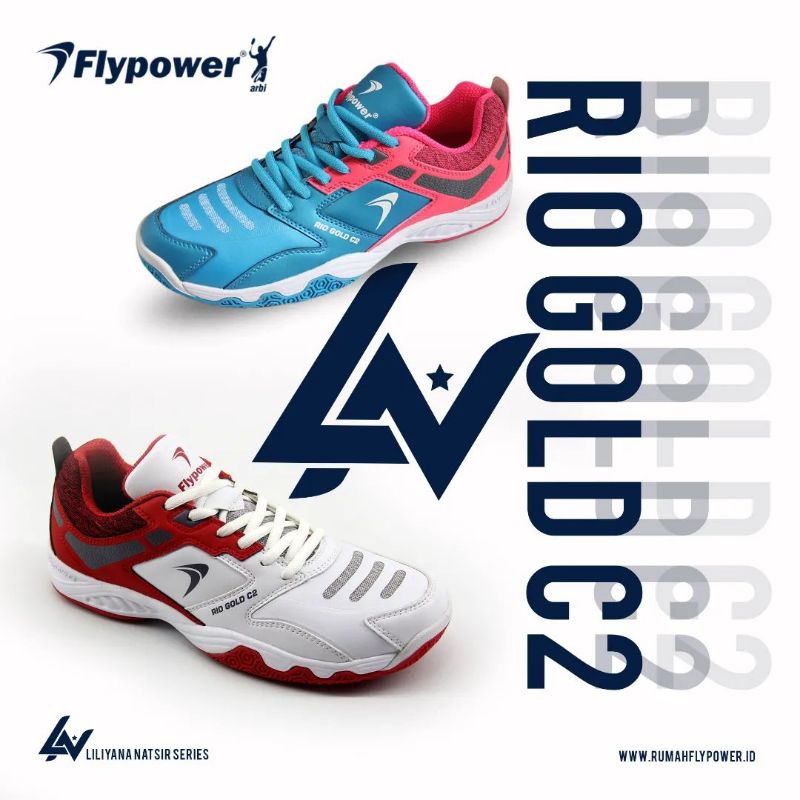 SEPATU BADMINTON FLYPOWER RIO GOLD C2