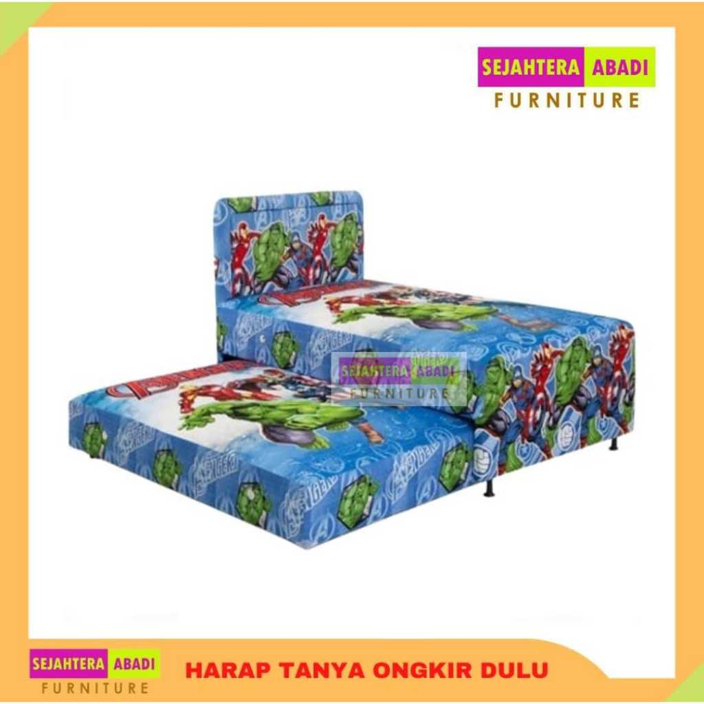 Olympic  Springbed, 2in1 Twin Springbed sorong anak 120x200 Karakter kartun Series