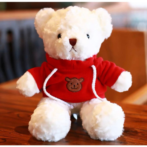 

BJ 30CM BAJU BEAR TEDDY TT01 BERUANG Unik HOODIE MUDA Limited - PUTIH COKLAT MERAH